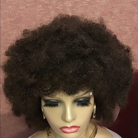 Beautiful Highlighted Hair Kinky Curly Wig Two Color To Choose From - Picture 11 of 13